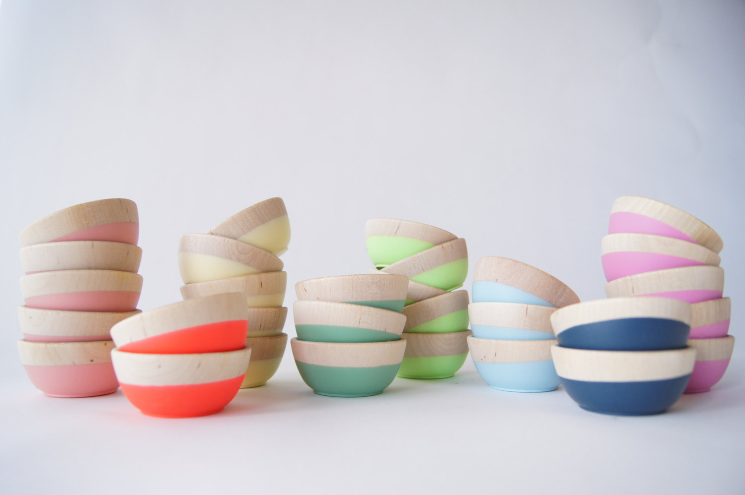 dipped wooden bowls