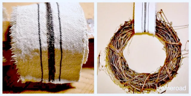 Make your own DIY grain sack ribbon