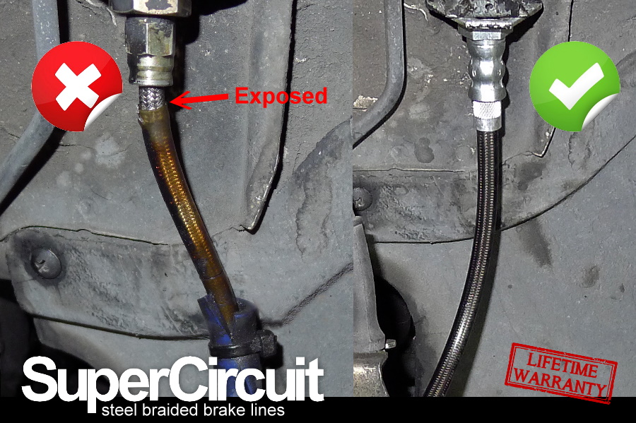 SUPERCIRCUIT Steel Braided Brake Lines Alfa Romeo 156 Custom Made