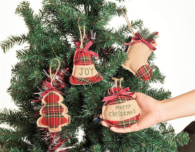 of course you cant have a country christmas without some plaid i love how these tartan burlap christmas ornaments combine a traditional red plaid with - Plaid Christmas Ornaments of course you cant have a country christmas without some plaid i love how these tartan burlap christmas ornaments combine a traditional red plaid with - Plaid Christmas Ornaments