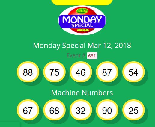 lotto monday special result
