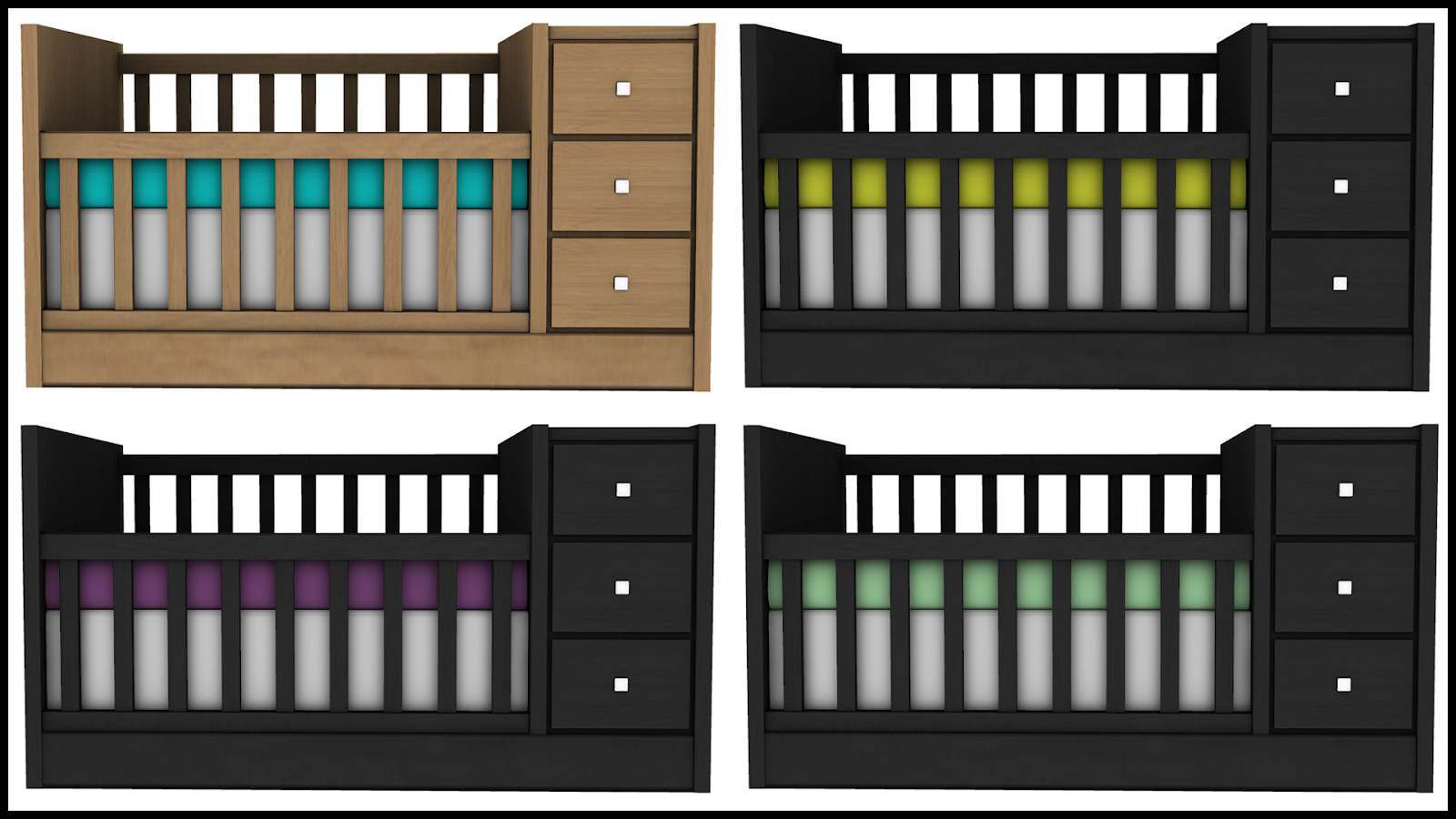 Download Sims 4 Pose Heart Baby Crib Mesh {Deco Crib} Sims 4 Pose CC