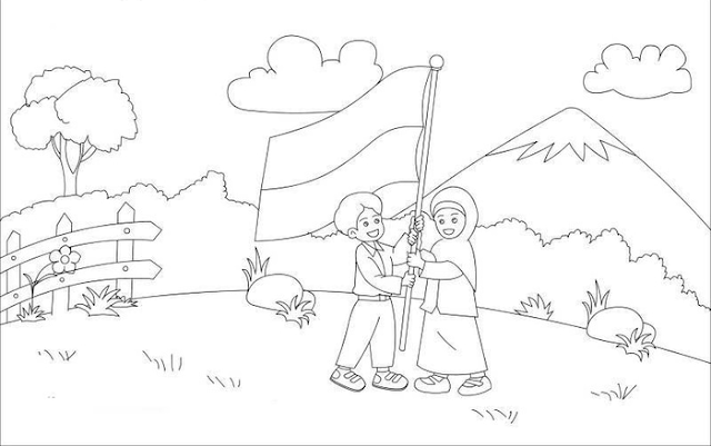 Mewarnai Gambar Anak 17 Agustus Mewarnai Balon Hut Kemerdekaan Kartun