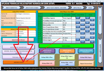 aplikasi raport excel sd