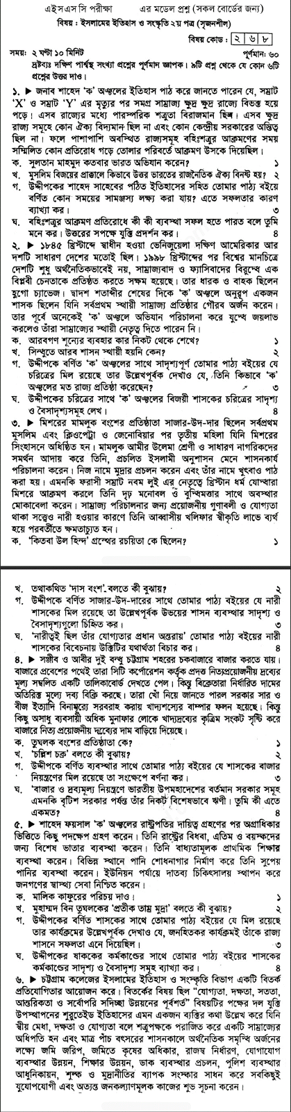 HSC Islamic History 2nd Paper PDF Suggestion Download 2022 এইচএসসি ইসলামের ইতিহাস ২য় পত্র সাজেশন ২০২২