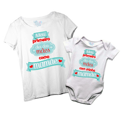 Camisetas comemorativas para o Primeiro dia das Mães da Mamãe e Bebê
