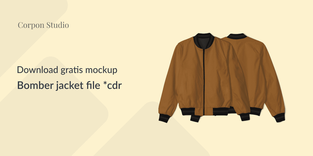 Download Mockup Bomber Jacket File .CDR Gratis - Jago Desain