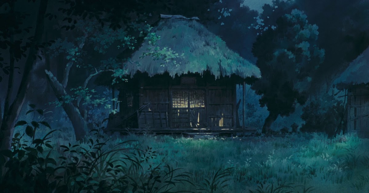 Anime Landscape: Hut from Pom Poko movie (Anime Background)
