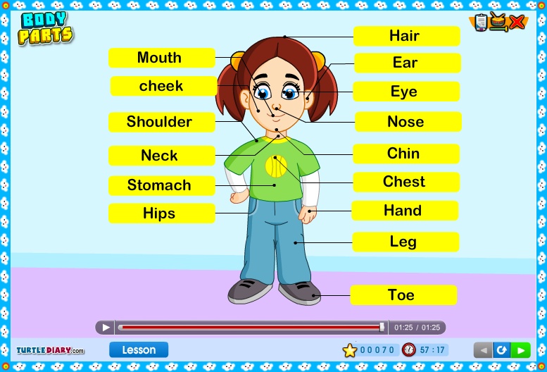 Colorea su mundo Human Body Parts!