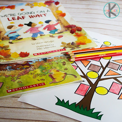 Fall Story Time with Leaf worksheets for kids