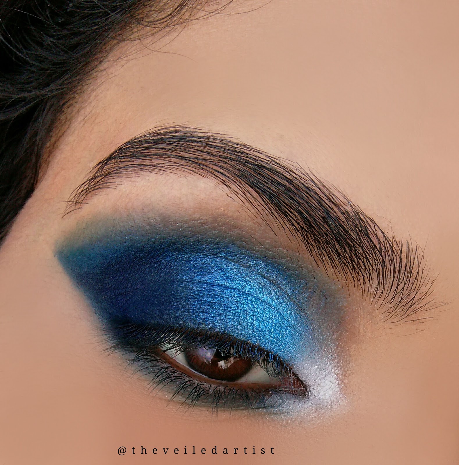 Fun Editorial Style Blue Ombre Eyes Eyeshadow Tutorial(Beginner