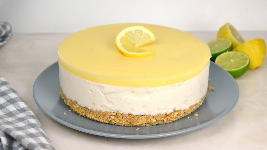 Tarta helada de leche condensada y limón