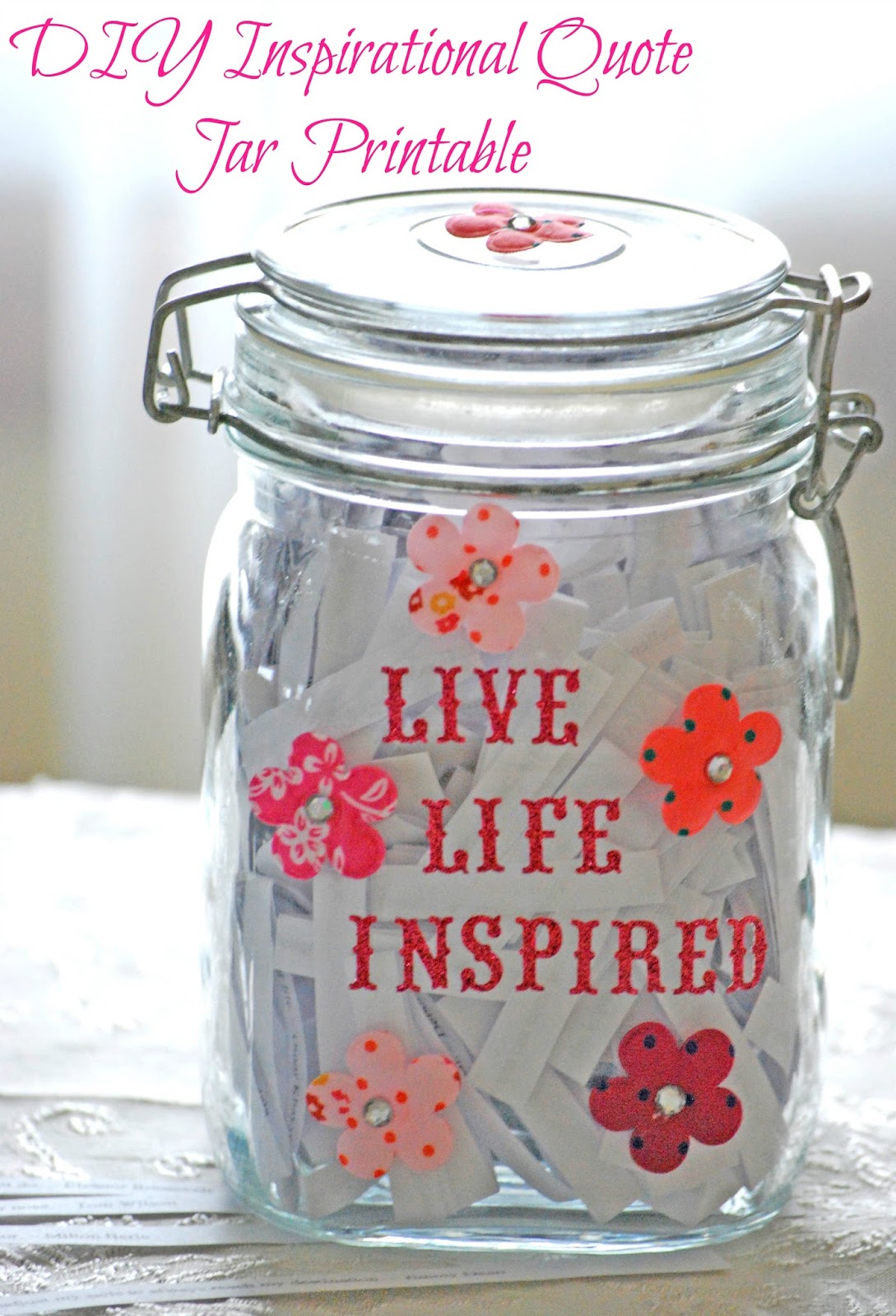 CJO Photo Inspirational Quote Jar Printable
