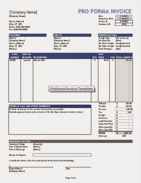 Invoice Template Excel 2013