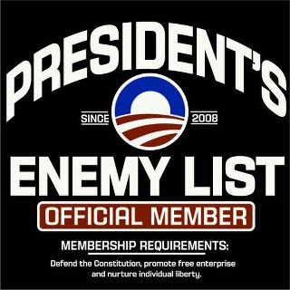 proud member of obamas enommies list