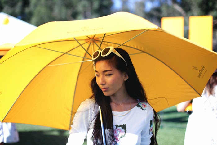 Stephanie Liu of Honey & Silk wearing Pencey Standard and Chanel at the 4th Annual Veuve Clicquot Polo Classic