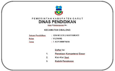 Download Pemetaan Kd Kisi Kisi Soal Rubrik Penskoran Pts Pts Ii Kelas 6 Sd Tema 6 Dan Tema 7 Folder Sekolahku