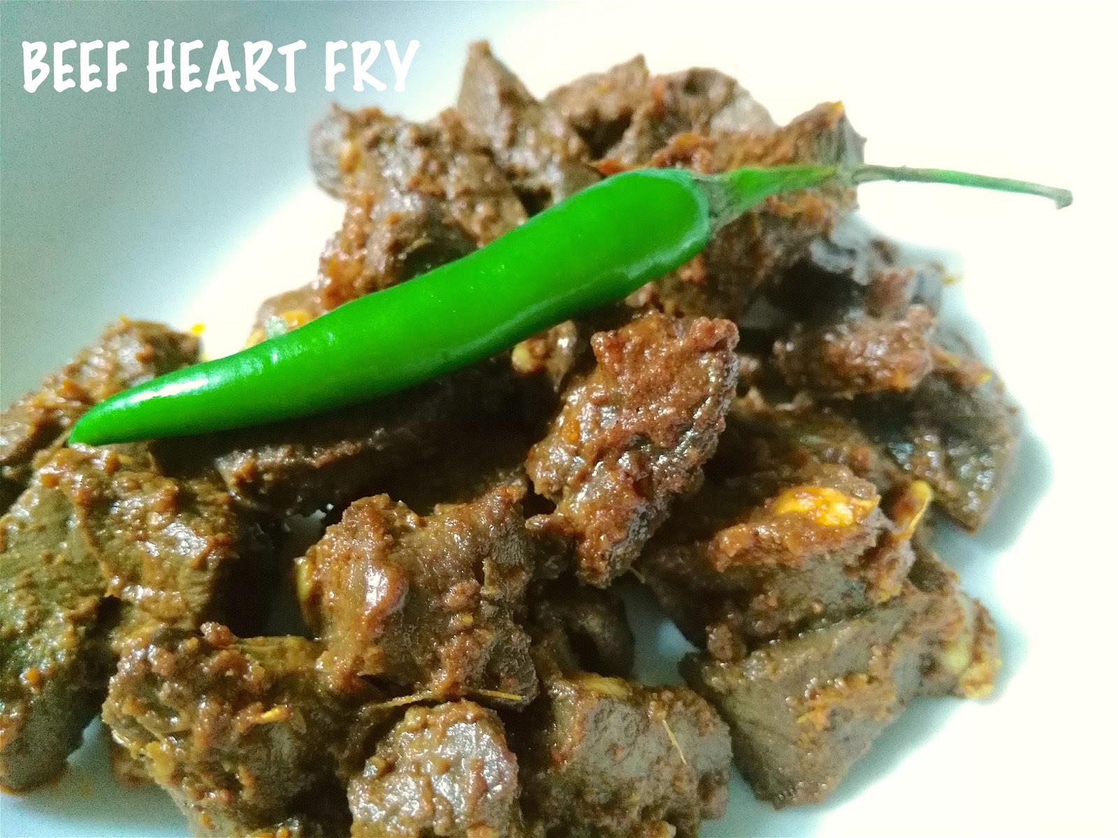 EASY BEEF HEART FRY ( recipe with nutritional facts)