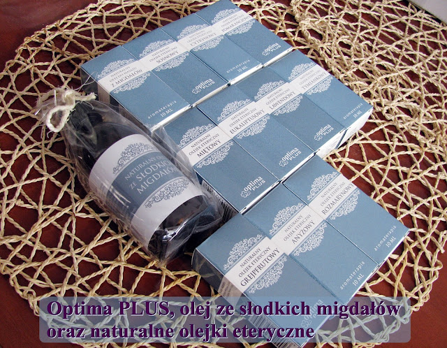 Optima PLUS, olej ze słodkich migdałów oraz naturalne olejki eteryczne Optima PLUS, olej ze słodkich migdałów oraz naturalne olejki eteryczne