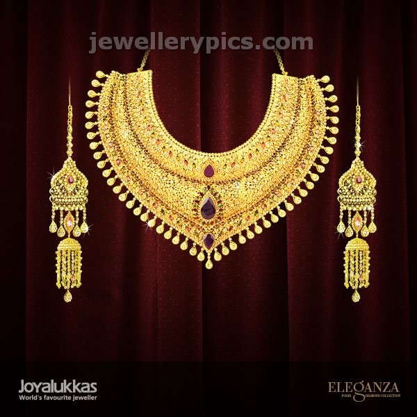 jewelry Beautiful joyalukkas gold necklace designs Eleganza collection