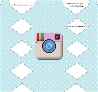 Fiesta de Instagram: Cajas para Imprimir Gratis. Fiesta de Instagram: Cajas para Imprimir Gratis.