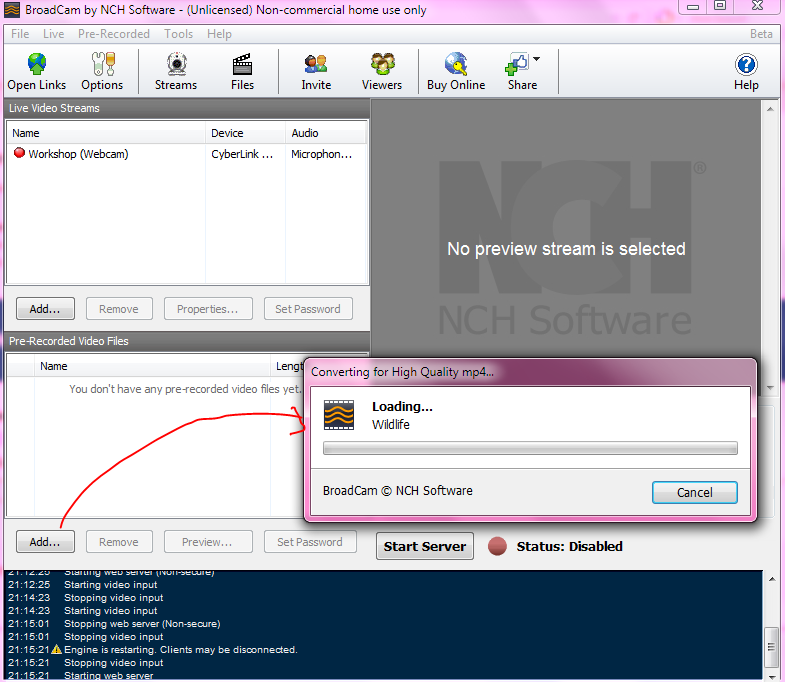 Iin Lesmana Membuat Server Video Streaming dengan Broadcam Live Video Streaming