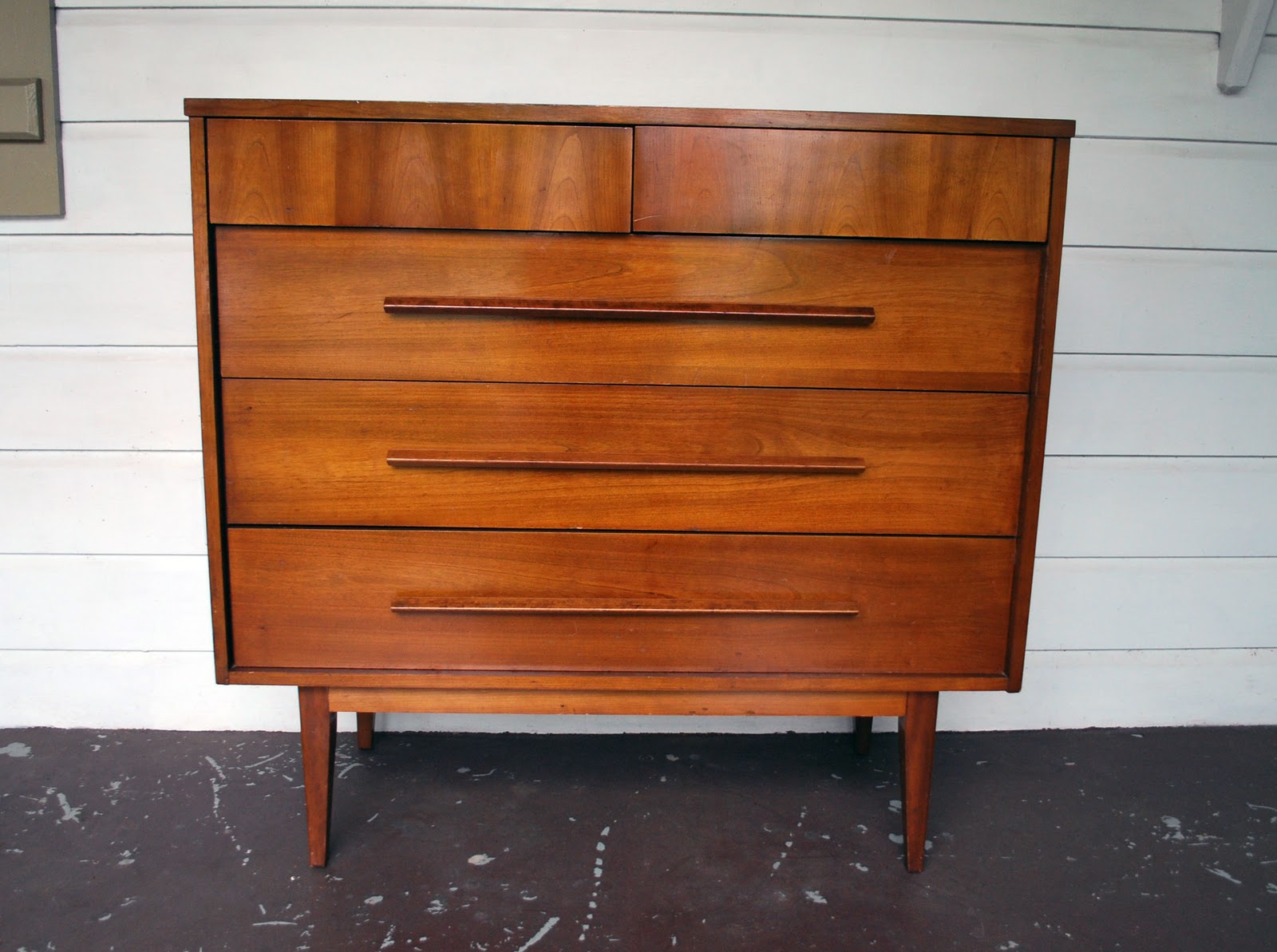 junk2funk Mid Century Dixie Highboy Tall Chest Sculptural Dresser