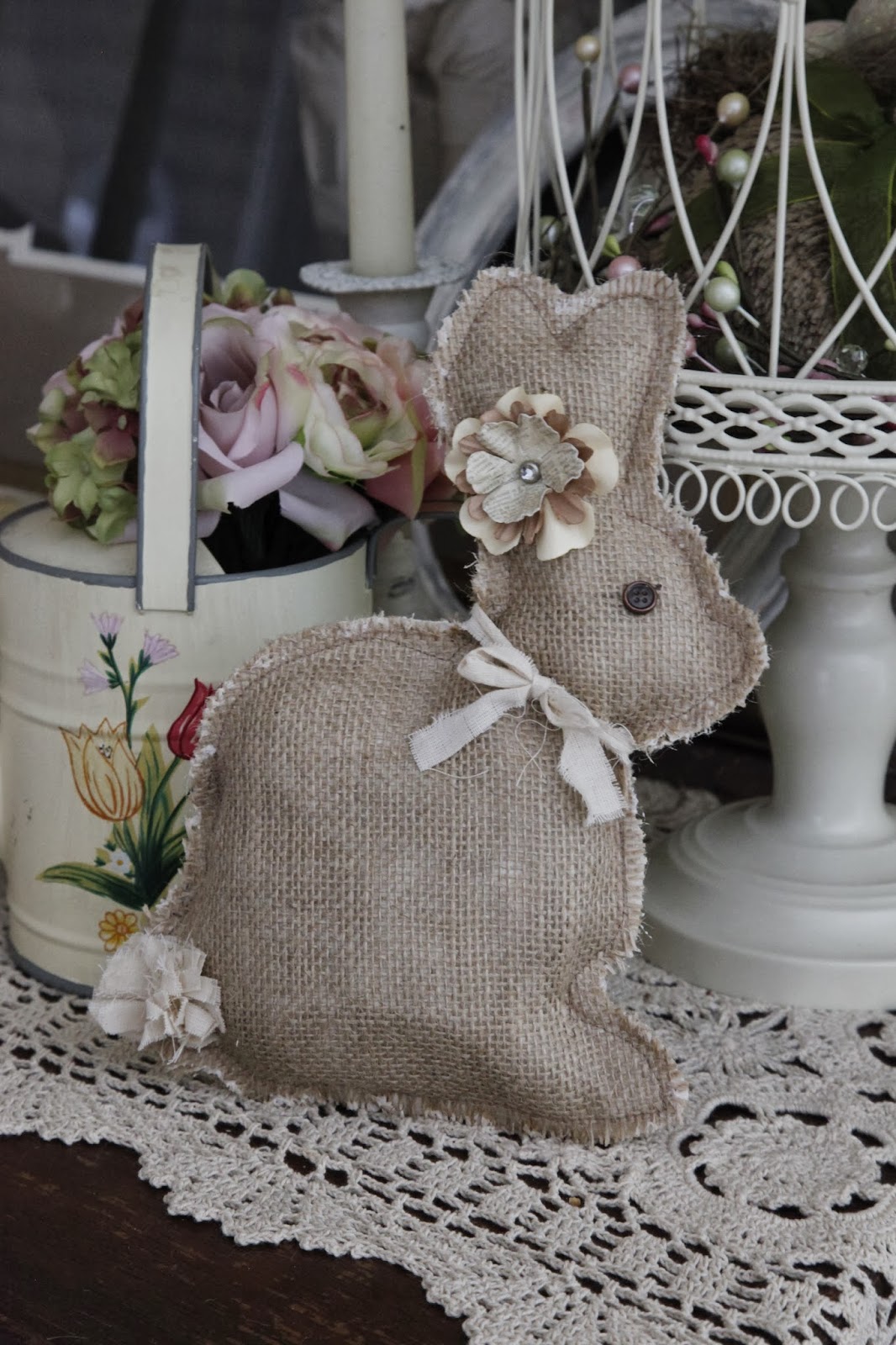 Kimberly's DIY on a budget: Simple Burlap Bunny