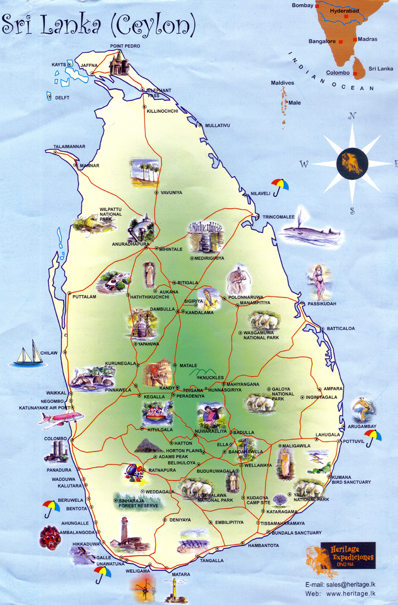 Sri Lanka - Geographische Karten von Sri Lanka - Alle Deutschland