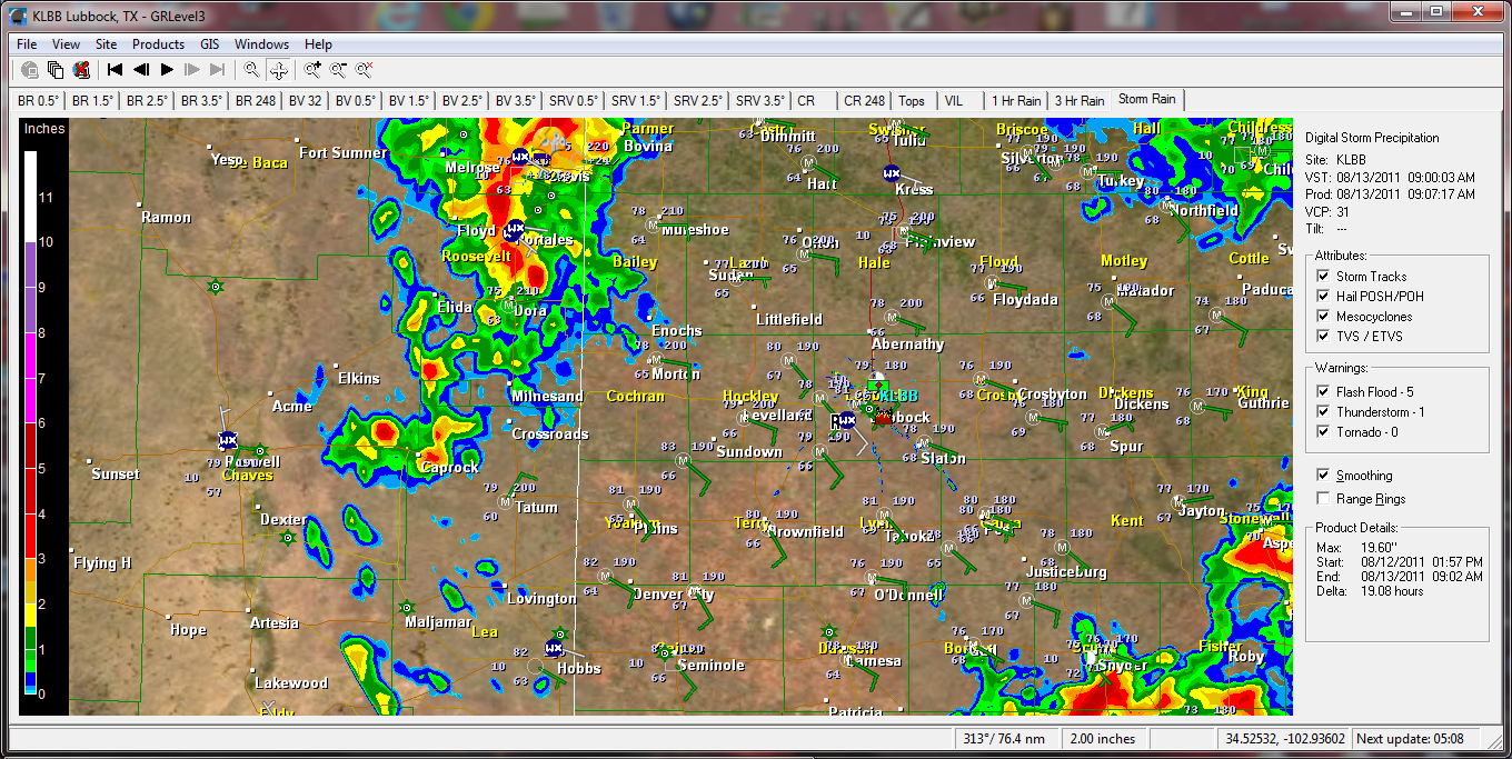 Rainfall Totals Friday.