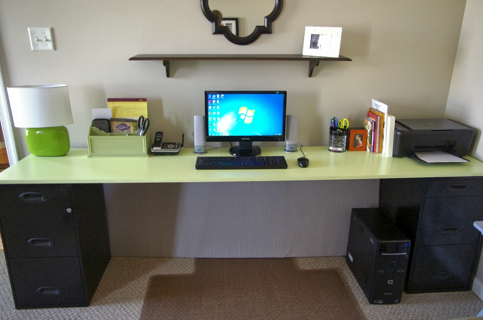 Maximize Your Office Space DIY Desk and a Solution for Unsightly Computer Wires Robin Kramer