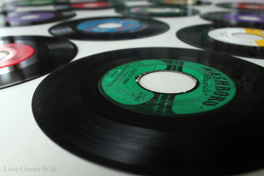 How To Create A Record Wall Love Grows Wild - Vinyl Records Decorating Ideas