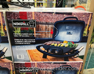 Costco 1142630 - Nexgrill Fortress Cast Aluminum Table Top Gas Grill can be used in your backyard or can be taken on the go