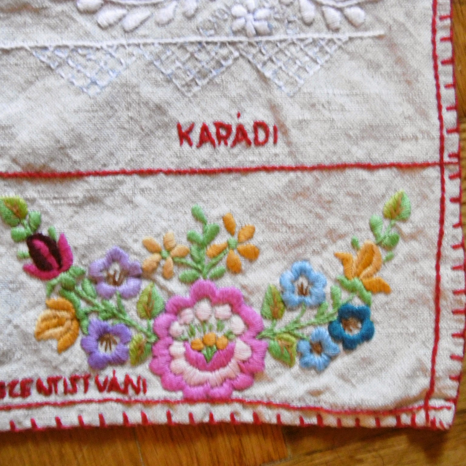 parna vintage linen and hemp Hungarian Embroidery Sampler