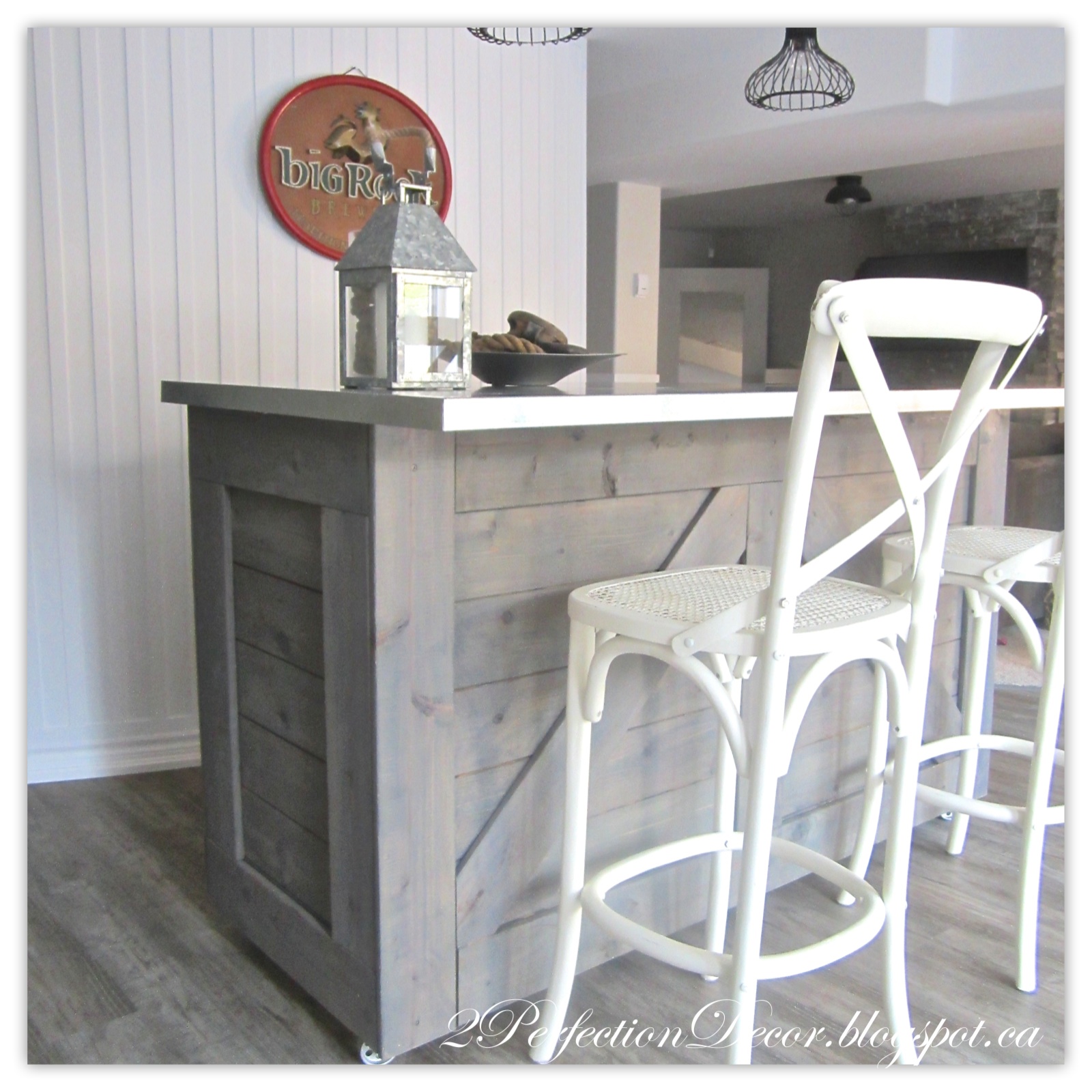2Perfection Decor DIY Board and Batten Wall behind Bar