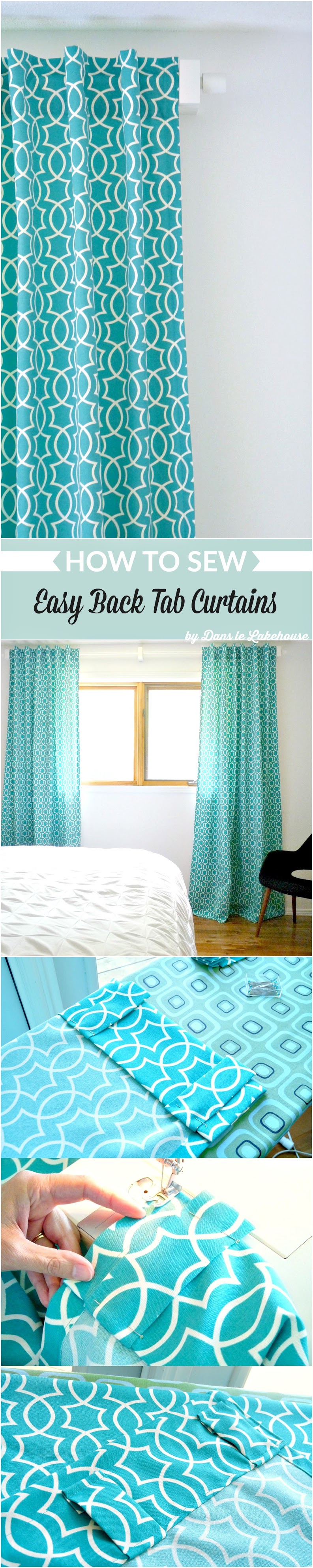 DIY Back Tab Curtain Tutorial Dans le Lakehouse