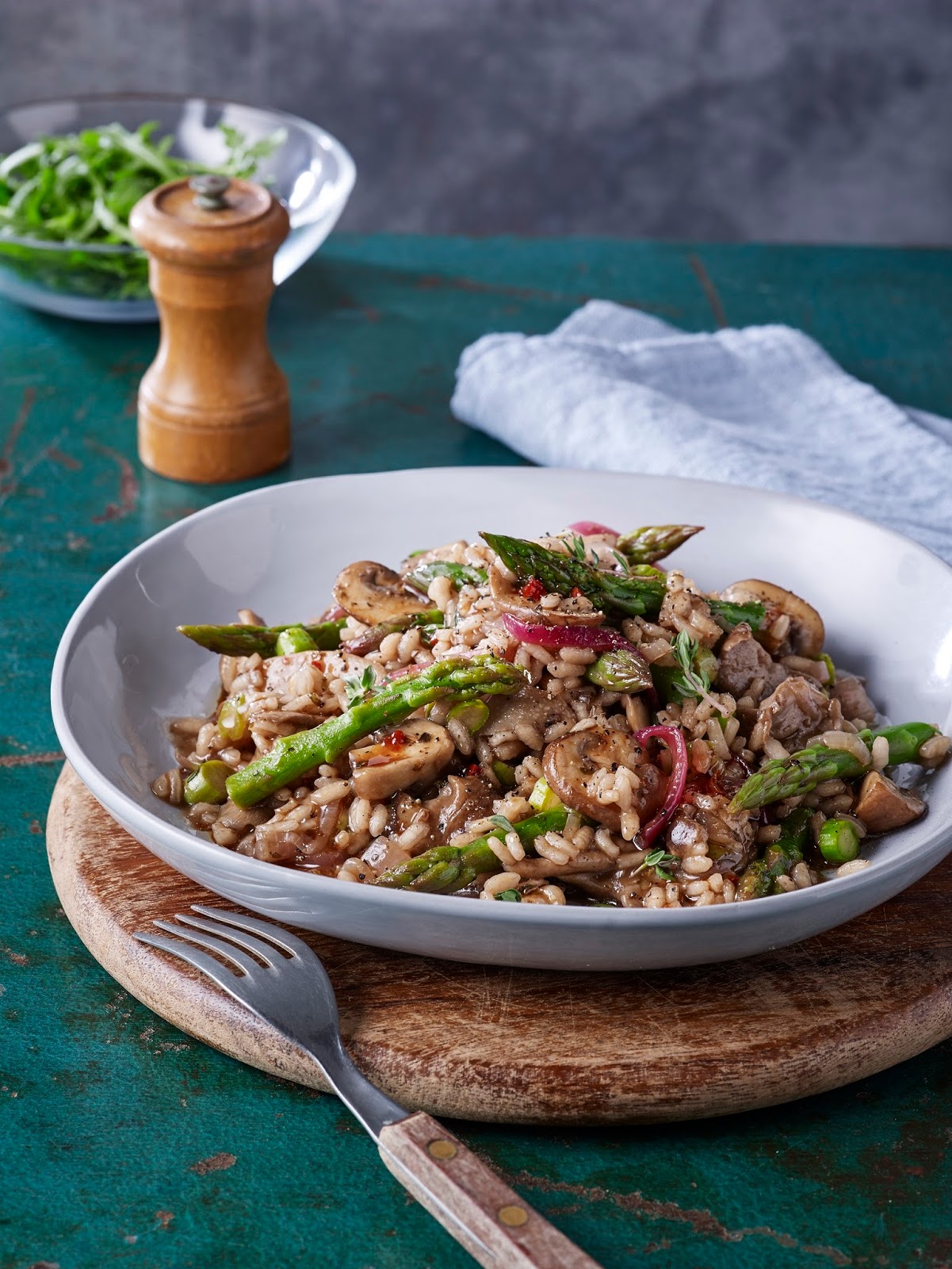 Balsamic Asparagus And Mushroom Risotto Balsamic Asparagus And Mushroom Risotto