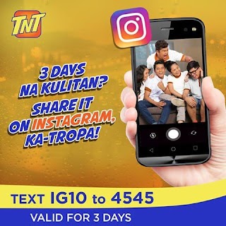 Talk N Text (TNT) Instagram IG10 Promo – 10 Pesos for 3 days Talk N Text (TNT) Instagram IG10 Promo – 10 Pesos for 3 days