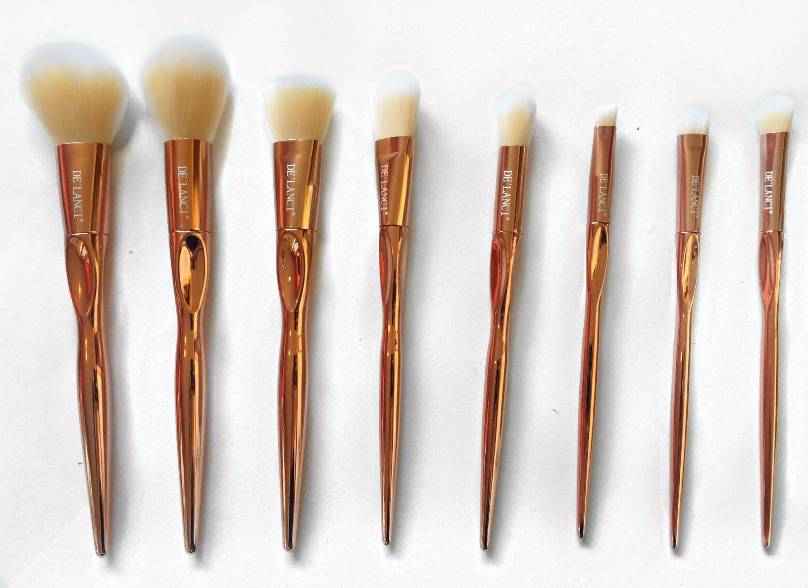 DE'LANCI Pro Rose Gold Makeup Brush Set Terri Talks