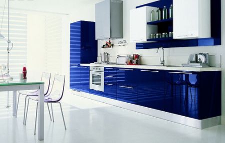 Cabinets for Kitchen: Pictures Contemporary Blue Kitchen Cabinets