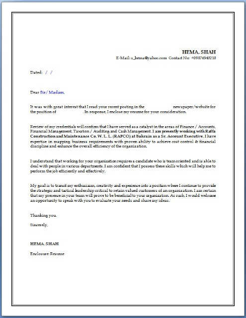 cover letter sample for it job application in word format
