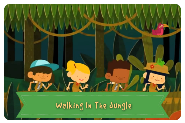 Walking in the jungle (cantando aprendemos animales en inglés)