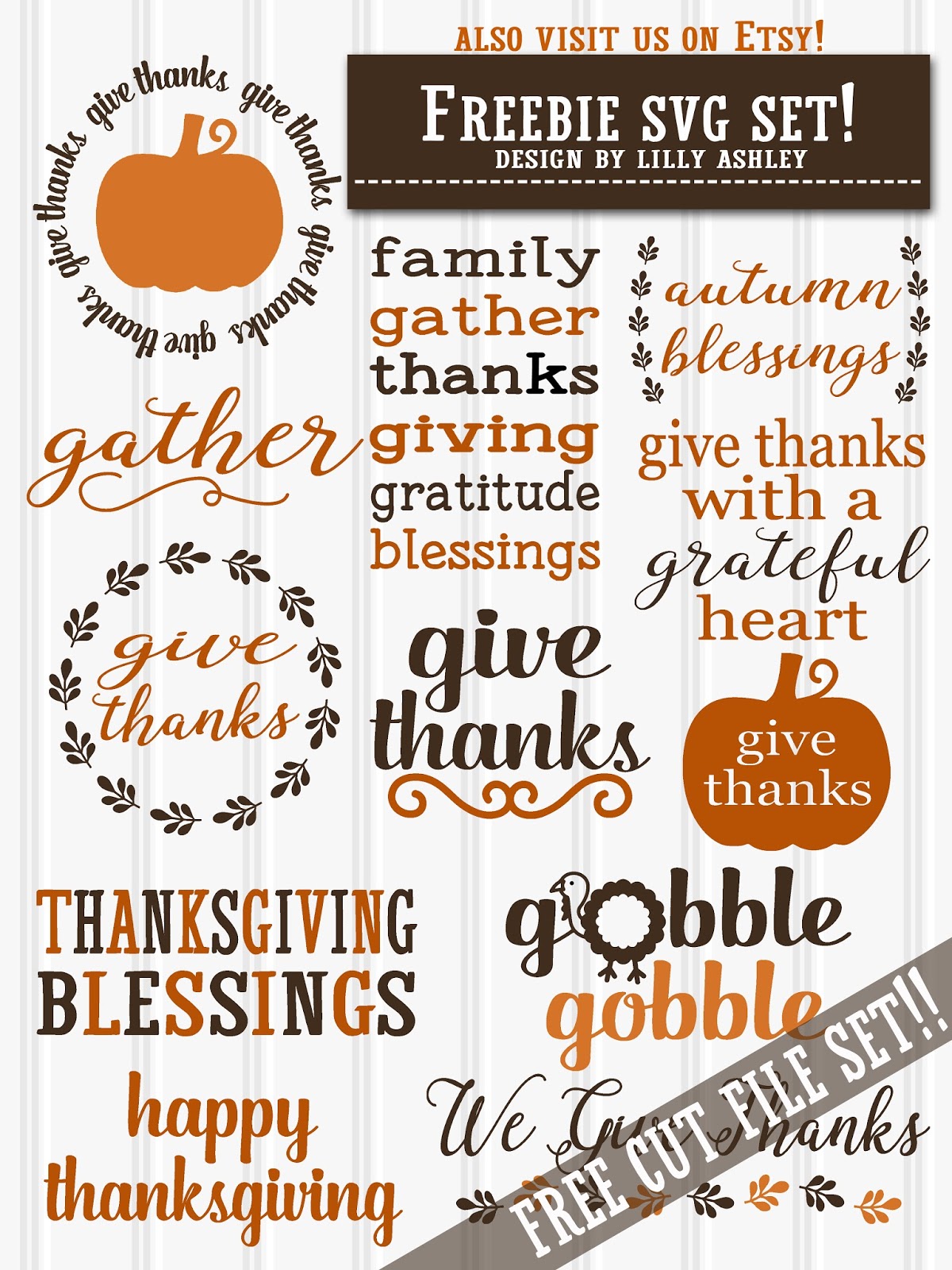 Lilly Ashley: Free Thanksgiving SVG Set