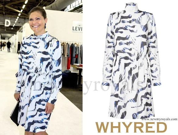 Crown Princess Victoria wore WHYRED Loise Print Dress -Zebra