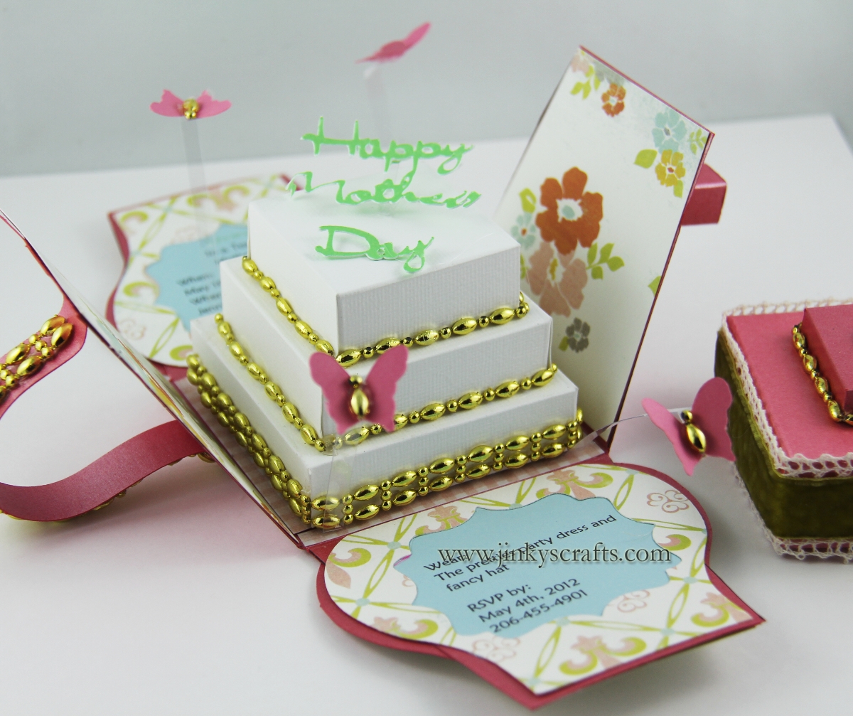 Jinky's Crafts & Designs Mother's Day Teapot Exploding Box