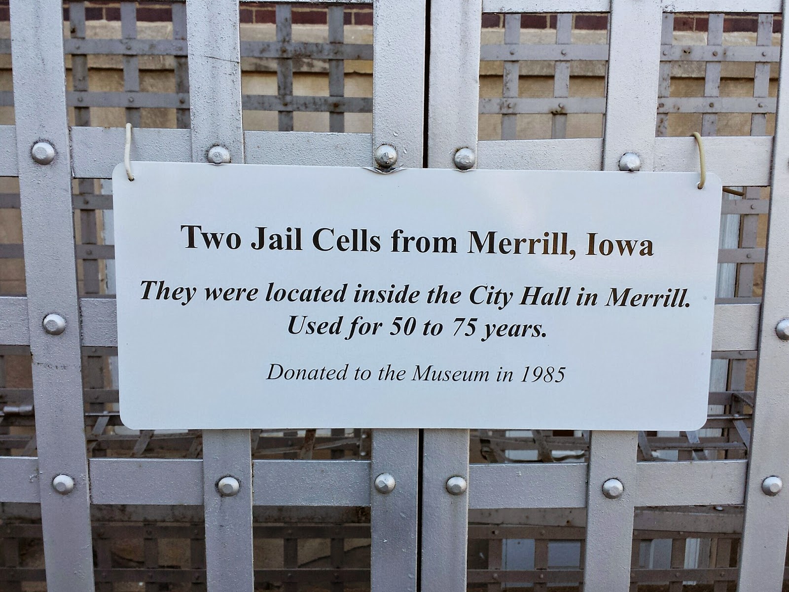 History and Culture by Bicycle Plymouth County Historical Museum Jail Cells