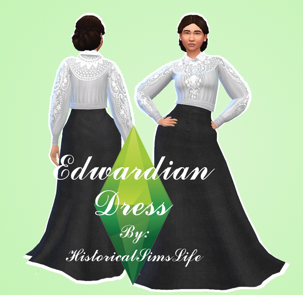 My Sims 4 Blog Edwardian Dress Shirt and Skirt by