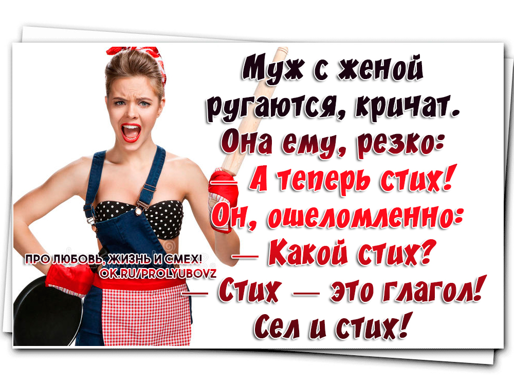 стих надо жить. анекдоты в стихах. муж с женой ругаются, кричат. а теперь стих юмор. анекдот а теперь стих глагол.