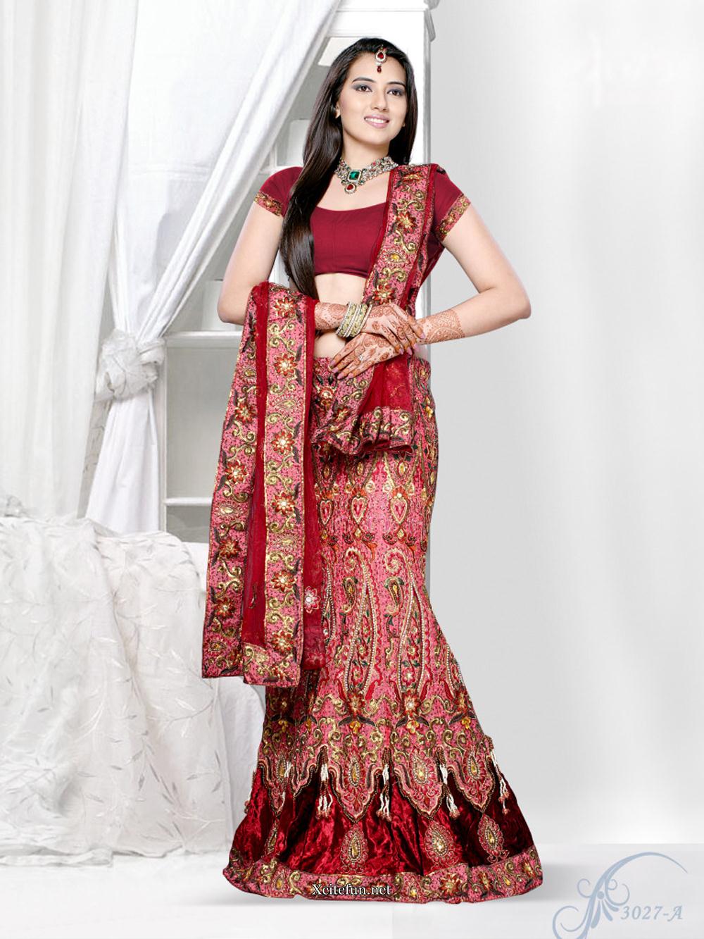 red lehenga choli