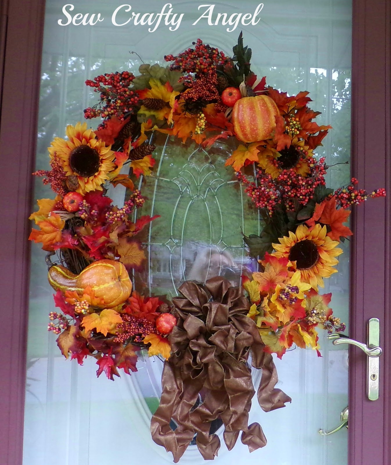 Sew Crafty Angel: Fall Door Wreath DIY